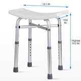 Garvee Panca Doccia Regolabile Capacità 250 kg Sedile Ergonomico Piedini Antiscivolo Sedia Anziani Disabili Bagno Sicuro