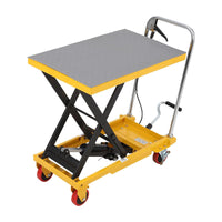 Carrello elevatore idraulico Garvee, capacità 330 libbre, con pompa idraulica di alta qualità, per ufficio e magazzino, vecchia dimensione di 28,4 pollici, giallo