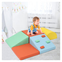 Blocchi da arrampicata in schiuma Garvee, set da 5 pezzi, impermeabili e antiscivolo, per parco giochi al coperto, sviluppo delle capacità motorie, multicolore