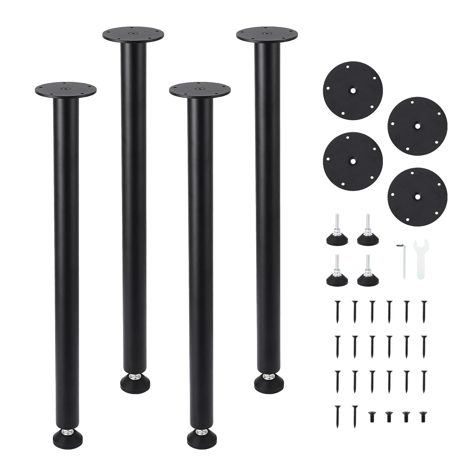 Gambe per tavolo Garvee da 28 pollici - Altezza regolabile, metallo, ideali per ufficio, sala da pranzo e design di mobili moderni