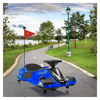 Garvee Kids Drift Go-Kart electric 24V - Telaio in metal, per star, blu - Perfect experience of drifting all'aperto for children.