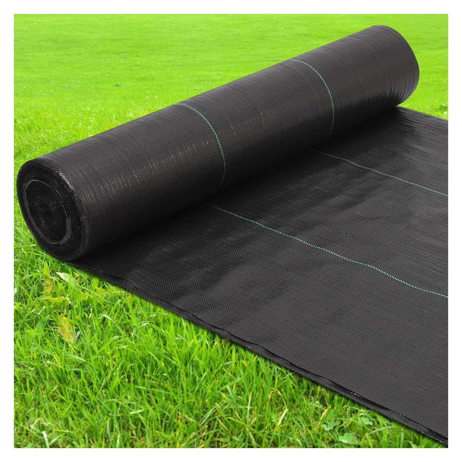 Tessuto anti-erbacce Garvee, tessuto da giardino resistente, 6,5x300 piedi, nero, versatile per giardino e vialetto