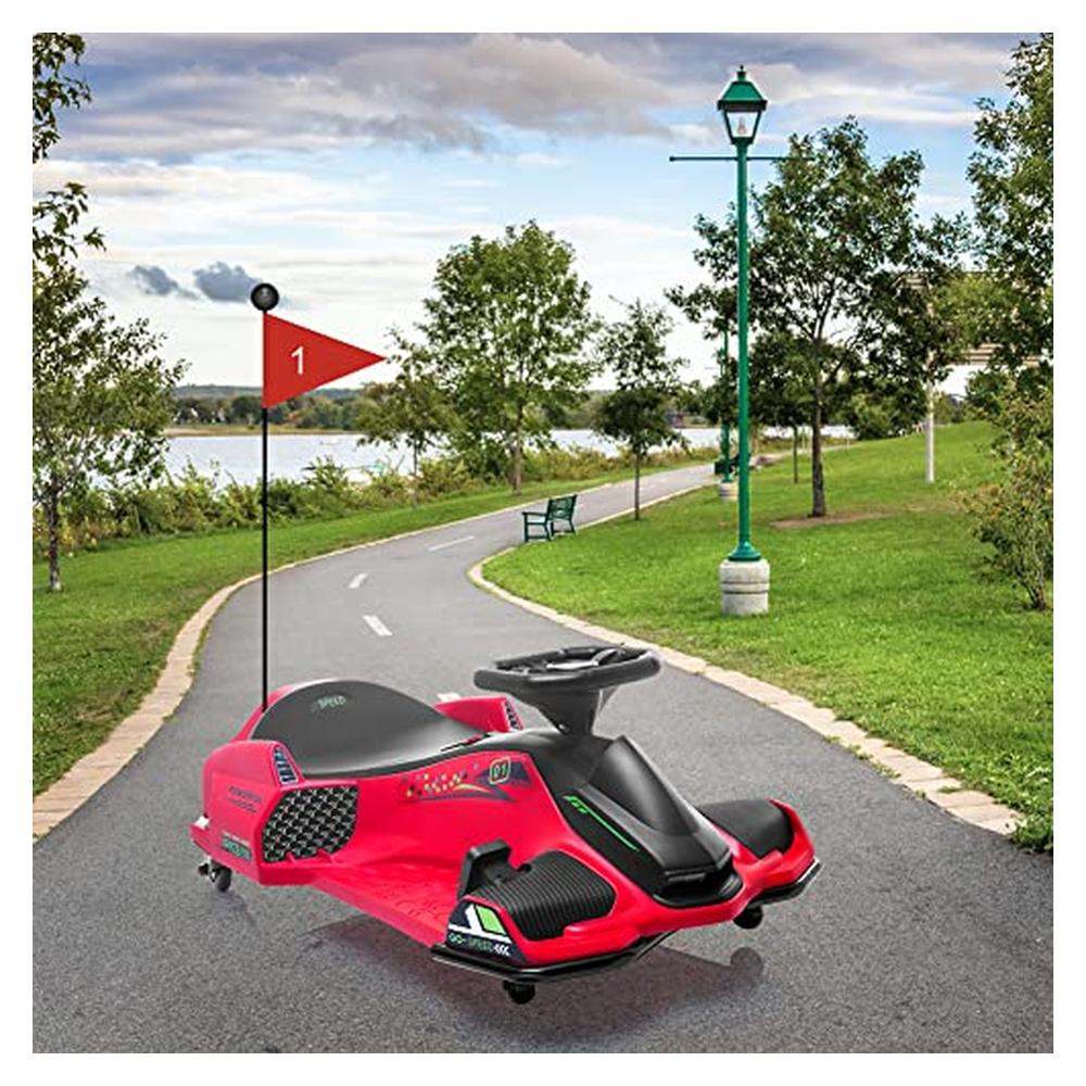 Garvee Kids Drift Go-Kart elettrico 24V - Telaio in metallo, per esterni, rosso - Divertimento e avventura per giovani conducenti