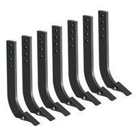 Lama Garvee Box per trattore da 18 pollici con gambi scarificatori a 4 fori, regolabile, acciaio, antiruggine per la coltivazione del terreno, nero