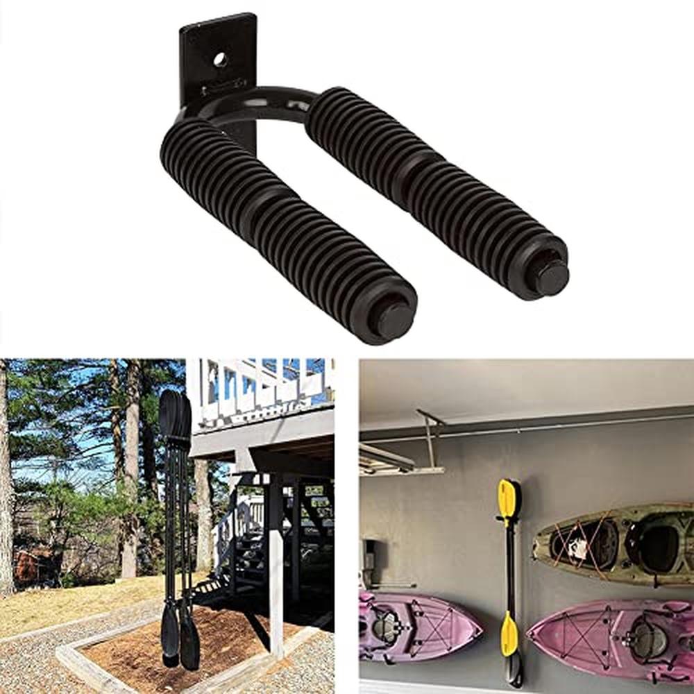 Supporto da parete per pagaia per kayak Garvee Sport in alluminio per canoa, SUP, garage, stabile, salvaspazio, facile da montare