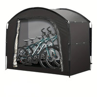 Tenda per Biciclette Garvee 4-5 Posti, Resistente Intemperie e UV, Oxford 210D - Garage Bici 220x150x185 cm Argento