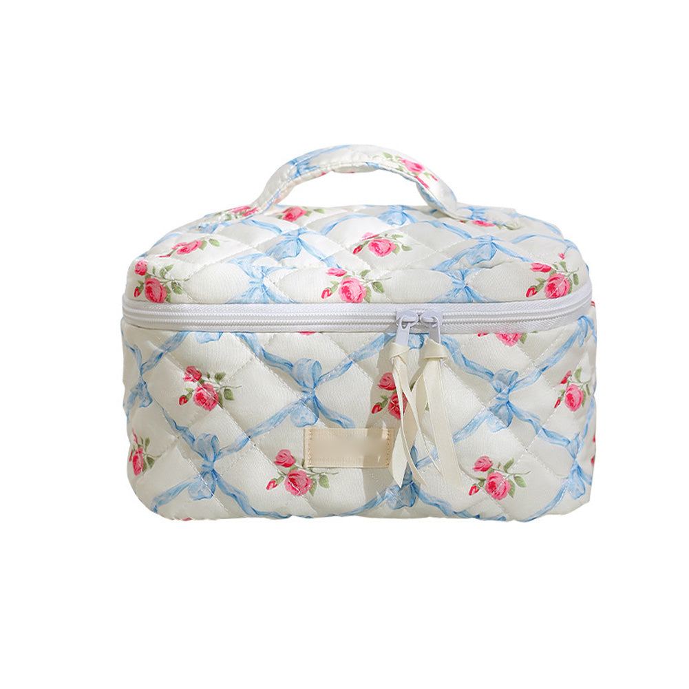 Garvee Set da 3 pezzi Borse per cosmetici trapuntate Organizzatore per trucchi da viaggio Grande capacità Leggero Versatile Materiale di alta qualità Portatile Per donne e ragazze