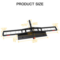 Gancio di traino per moto Garvee da 60 libbre in acciaio con rampa e cinghie di ancoraggio per bici elettrica e mountain bike, ricevitore da 2", trasporto all'aperto