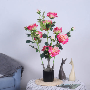Garvee - Set di 2 peonie artificiali, realistiche, facili da coltivare, in plastica e set, verde, 70 cm, decorazione per la casa e l'ufficio
