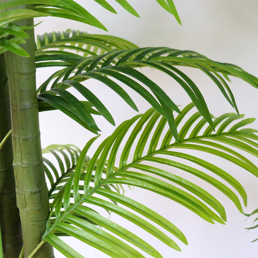 Garvee Palma artificialee 5 piedi tropicale realistica stabile in vaso di cemento per interni ed esterni soggiorno ufficio arredamento verde