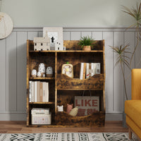 Scaffale portagiochi per bambini Garvee a 3 ripiani con 5 scomparti, MDF robusto, multifunzionale per camera da letto e cameretta, bianco compatto