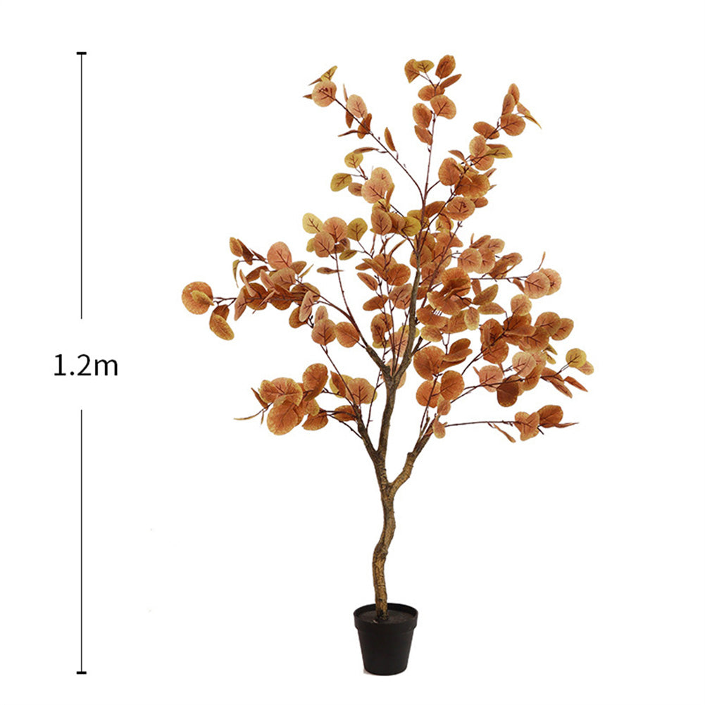 Albero di eucalipto artificiale Garvee da 3 a 4 piedi con rami regolabili e seta, facile da pulire, con vaso per soggiorno e ufficio, verde