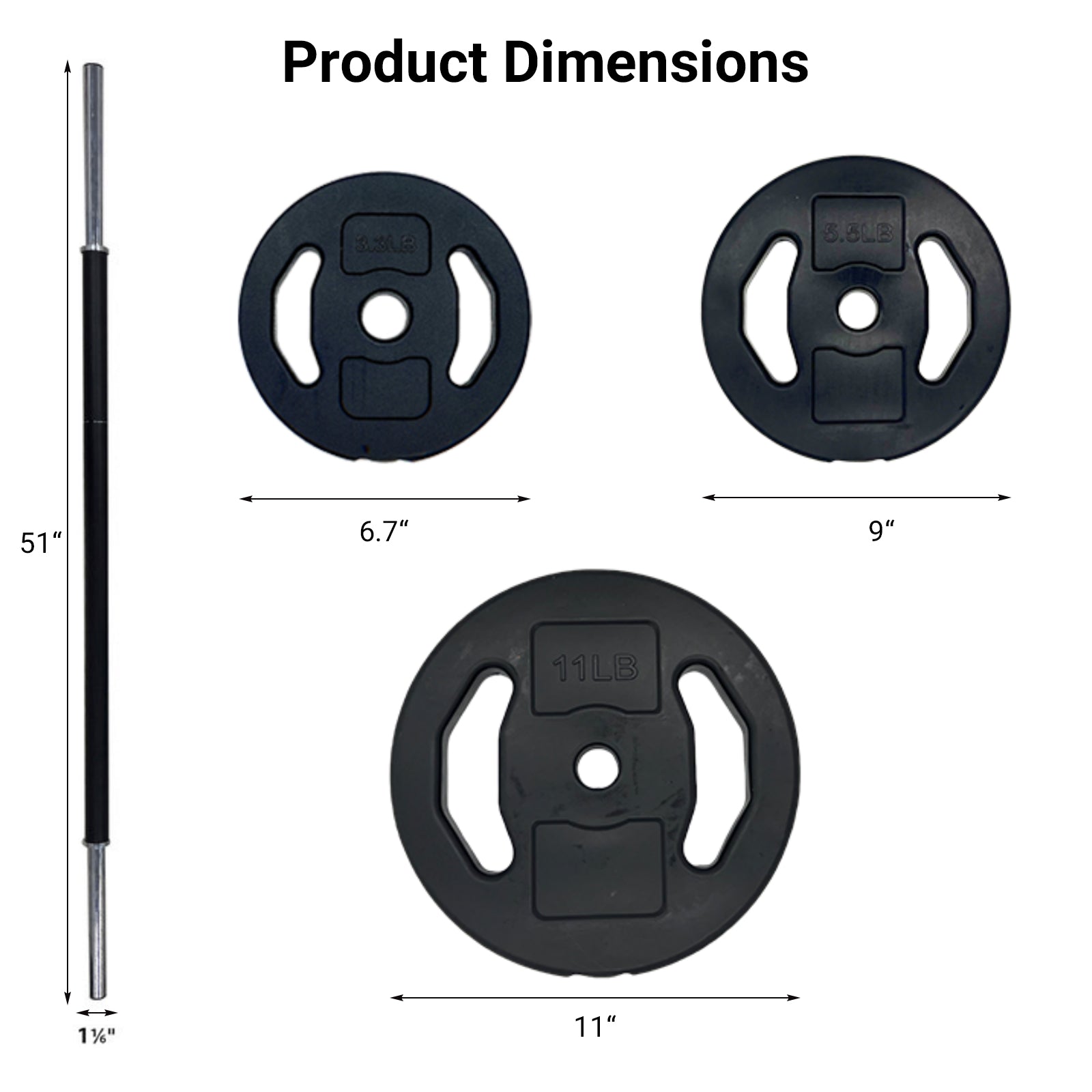 Set Manubri Regolabili Garvee 40 Libbre con Barra 51" PU Nero - Salvaspazio per Palestra Domestica, Perfetto per Festa del Papà
