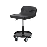 Garvee Sedile Telescopico per Trattore Capacità 136 kg con Vassoio Porta Attrezzi in Acciaio, Regolazione Altezza Facile, Comfort Premium, Giardinaggio e Meccanica, Nero