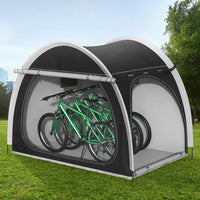 Tenda Garage per Biciclette Garvee 3-4 Bike, 200x150x170 cm, Oxford 210D Impermeabile Grigio - Perfetta per Festa del Papà