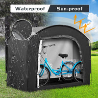 Tenda per Biciclette Garvee 4-5 Posti, Resistente Intemperie e UV, Oxford 210D - Garage Bici 220x150x185 cm Argento
