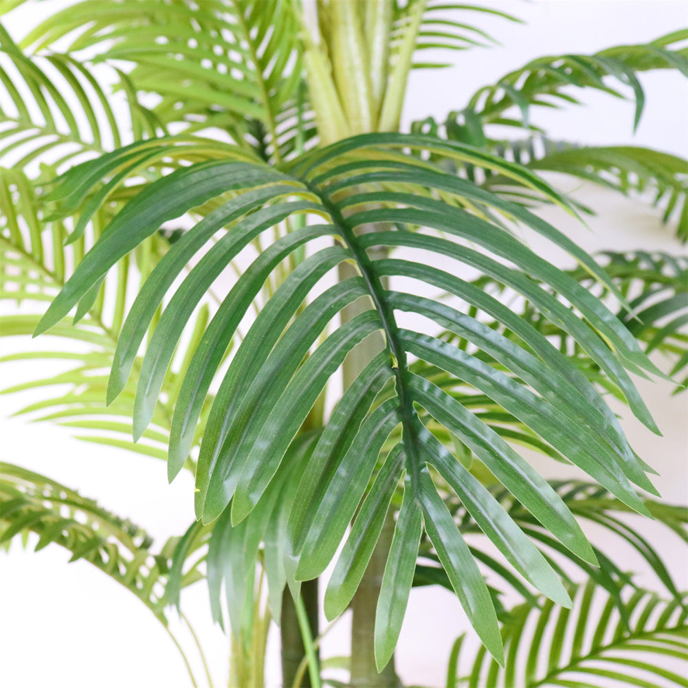 Garvee Palma artificialee 5 piedi tropicale realistica stabile in vaso di cemento per interni ed esterni soggiorno ufficio arredamento verde