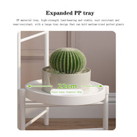 Scaffale per piante in metallo Garvee con ripiani pieghevoli, robusto, per balcone e giardino, multilivello, nero