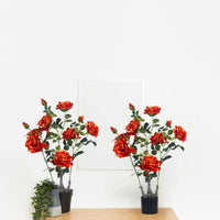 Garvee - Set di 2 peonie artificiali, realistiche, facili da coltivare, in plastica e set, verde, 70 cm, decorazione per la casa e l'ufficio