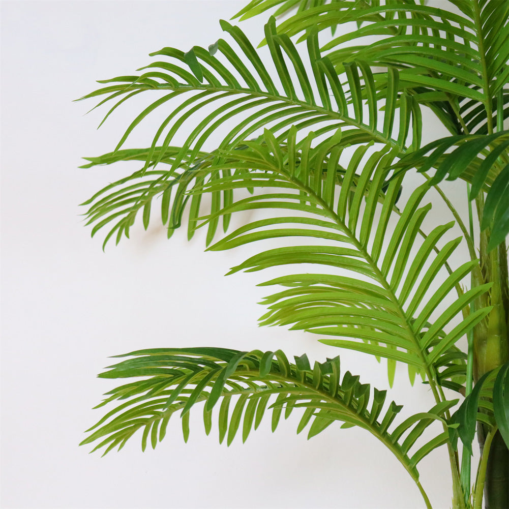 Garvee Palma artificialee 5 piedi tropicale realistica stabile in vaso di cemento per interni ed esterni soggiorno ufficio arredamento verde