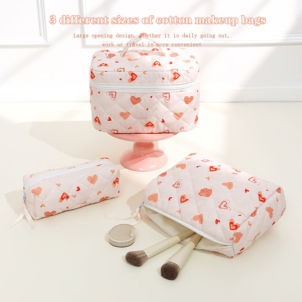 Garvee Set di 3 mini borse per cosmetici con cerniera, materiale resistente, organizer portatile per viaggi, ampia apertura, multicolore