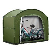 Tenda per Biciclette Garvee 4-5 Posti, Resistente Intemperie e UV, Oxford 210D - Garage Bici 220x150x185 cm Argento