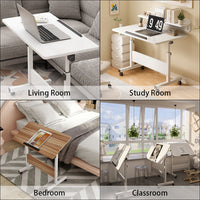 Scrivania piccola Garvee, regolabile in altezza, pieghevole, mobile con ruote per ufficio domestico e piccoli spazi, stabile, salvaspazio, nera