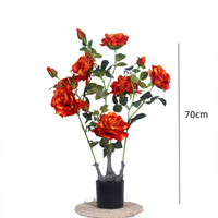Garvee - Set di 2 peonie artificiali, realistiche, facili da coltivare, in plastica e set, verde, 70 cm, decorazione per la casa e l'ufficio