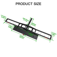 Gancio di traino per moto Garvee da 60 libbre in acciaio con rampa e cinghie di ancoraggio per bici elettrica e mountain bike, ricevitore da 2", trasporto all'aperto