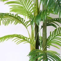 Garvee Palma artificialee 5 piedi tropicale realistica stabile in vaso di cemento per interni ed esterni soggiorno ufficio arredamento verde