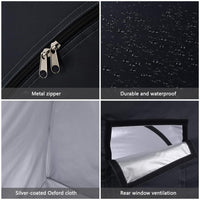 Tenda per Biciclette Garvee 4-5 Posti, Resistente Intemperie e UV, Oxford 210D - Garage Bici 220x150x185 cm Argento