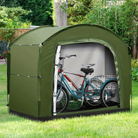 Tenda per Biciclette Garvee 4-5 Posti, Resistente Intemperie e UV, Oxford 210D - Garage Bici 220x150x185 cm Argento