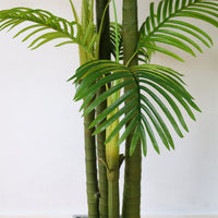Garvee Palma artificialee 5 piedi tropicale realistica stabile in vaso di cemento per interni ed esterni soggiorno ufficio arredamento verde