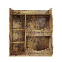 Scaffale portagiochi per bambini Garvee a 3 ripiani con 5 scomparti, MDF robusto, multifunzionale per camera da letto e cameretta, bianco compatto