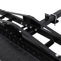 Gancio di traino per moto Garvee da 60 libbre in acciaio con rampa e cinghie di ancoraggio per bici elettrica e mountain bike, ricevitore da 2", trasporto all'aperto