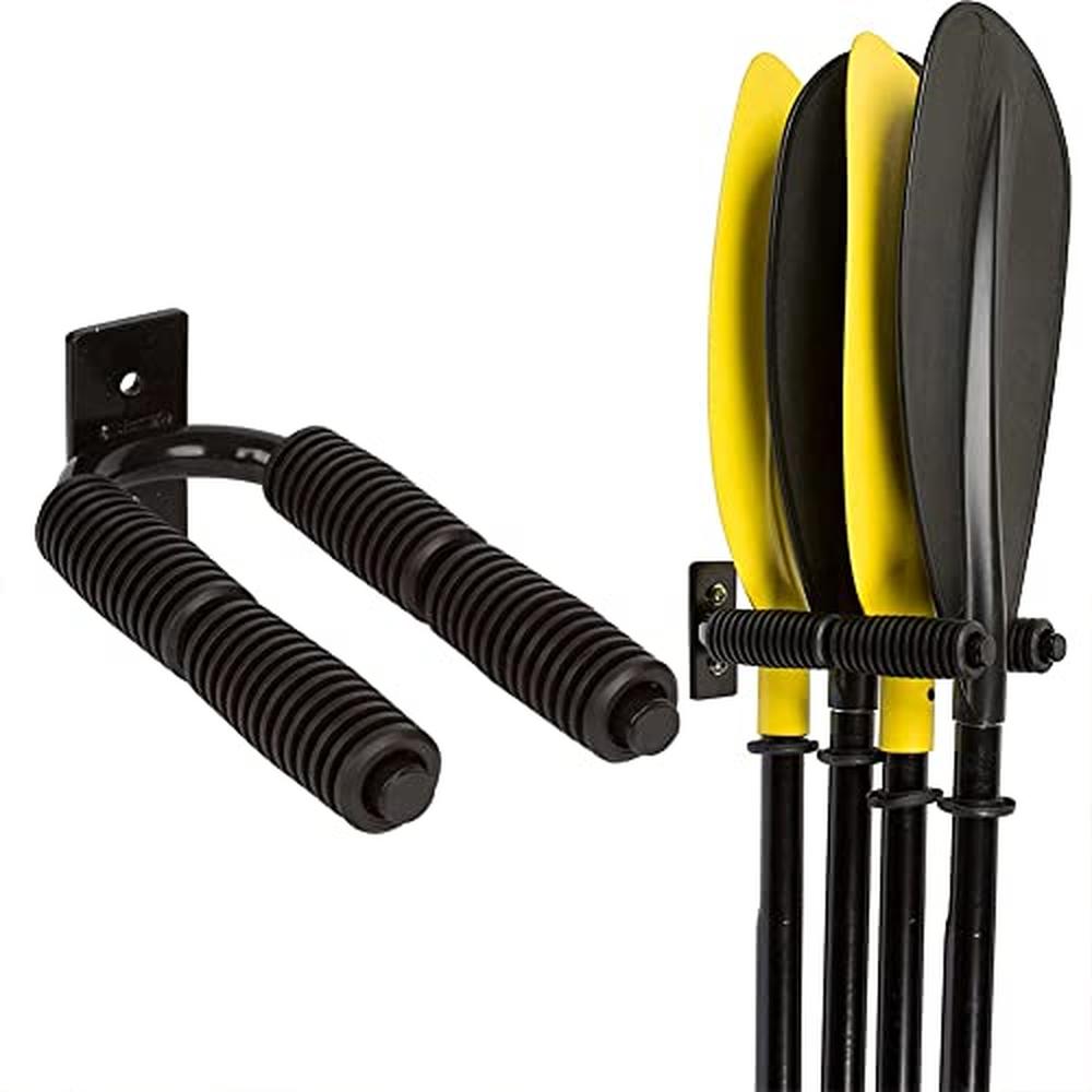Supporto da parete per pagaia per kayak Garvee Sport in alluminio per canoa, SUP, garage, stabile, salvaspazio, facile da montare