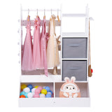 Garvee Dress Up Storage per ragazze con luce e specchio, MDF, rosa, cameretta per bambini, 45x32x19 pollici - Rosa