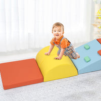 Blocchi da arrampicata in schiuma Garvee, set da 5 pezzi, impermeabili e antiscivolo, per parco giochi al coperto, sviluppo delle capacità motorie, multicolore