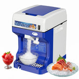 GARVEE Tritaghiaccio Professionale 500 W, 136 kg/h, Contenitore 2 L e Vaschetta 5 L, Lama in Acciaio, Granulometria Regolabile, Blu