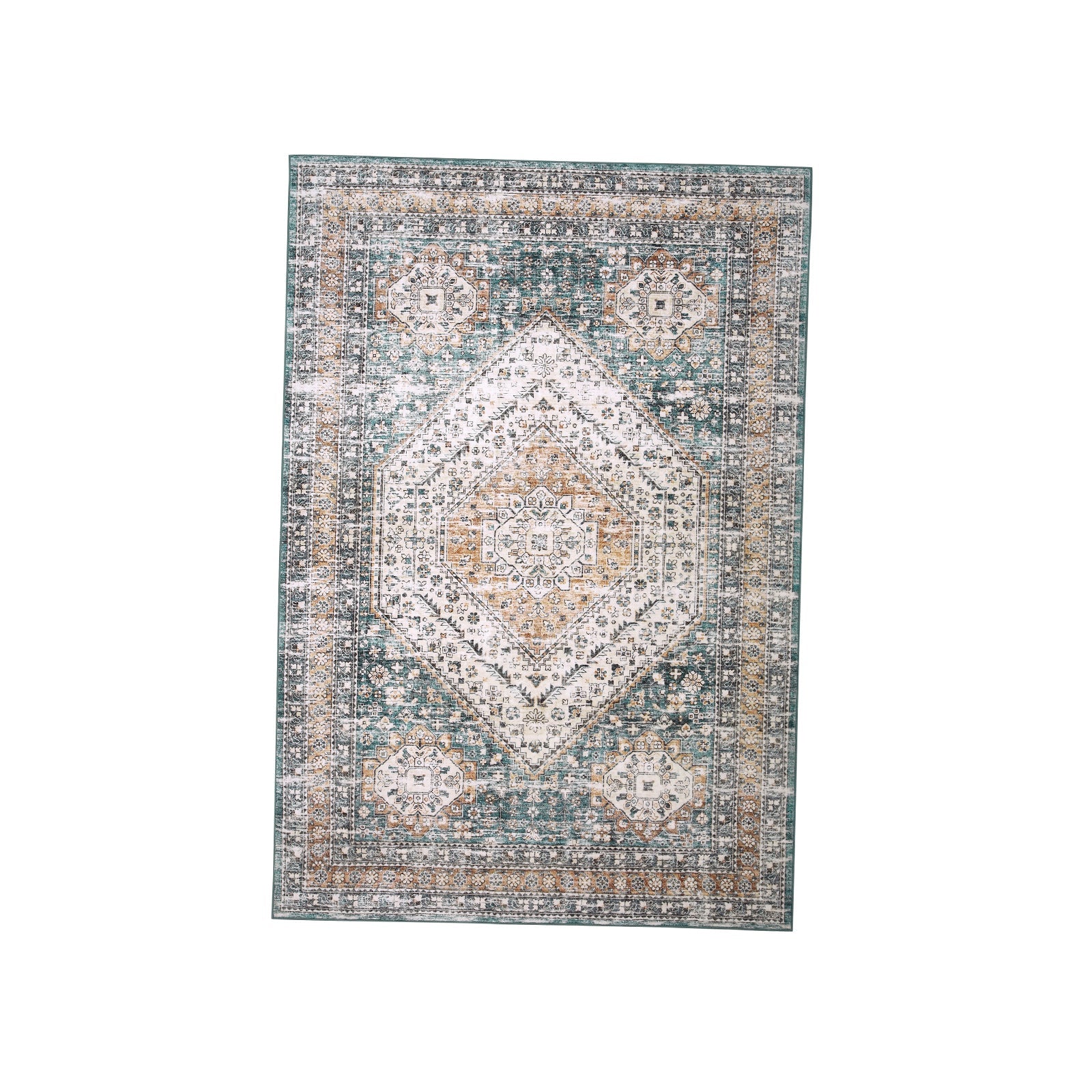 Tappeto lavabile Garvee 80 x 150 cm in lana sintetica antiscivolo a pelo corto per camera da letto, soggiorno, sala da pranzo