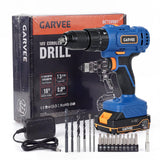 GARVEE Trapano Avvitatore a Percussione 18 V, con Batteria al Litio, Design Compatto e Impugnatura Ergonomica, per Foratura e Avvitatura in Casa e Officina