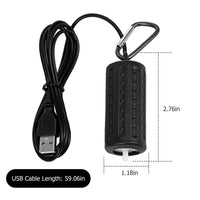 Pompa ad aria USB per acquario Garvee Mini, silenziosa, a risparmio energetico, durevole, in silicone, portatile, per acquari di piccole e medie dimensioni, per esterni, 7x3 cm