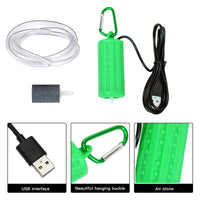 Garvee Mini Pompa ad Aria USB per Acquario Verde per Acquari di Piccole e Medie Dimensioni, Silenziosa, a Risparmio Energetico, Portatile, 7x3cm