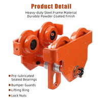 Carrello portacarichi Garvee da 2 tonnellate con doppia ruota, regolabile in acciaio da 3,5-8 pollici per edilizia e industria