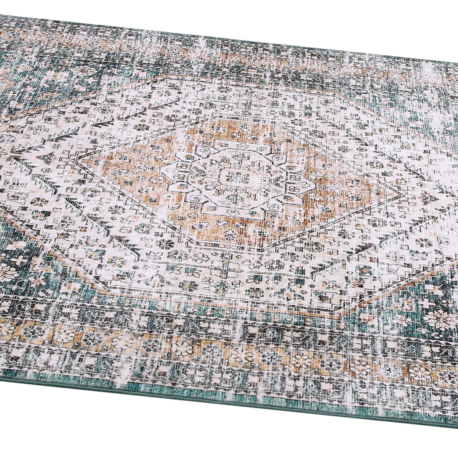 Tappeto lavabile Garvee 80 x 150 cm in lana sintetica antiscivolo a pelo corto per camera da letto, soggiorno, sala da pranzo