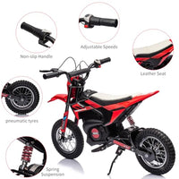 Moto elettrica fuoristrada Garvee 24V Motore da 250W per bambini e adolescenti Avventure all'aria aperta 44,9"L x 25"W x 28,6"H Nero