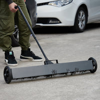 Scopa Magnetica GARVEE 91 cm Potente per Festa del Papà - Manico Telescopico Ideale per Cantieri e Officine, Nero