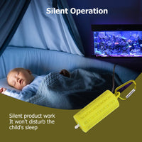 Garvee Pompa Aria Acquario USB Silenziosa Mini Areatore Economico in Plastica Giallo per Acquari Piccoli e Medi Casa e Ufficio