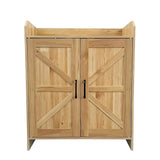 Garvee Scarpiera Salvaspazio a 5 Ripiani Regolabili con Ante Magnetiche e Kit Antiribaltamento, 68 × 37 × 90 cm - Naturale