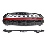 GARVEE Griglia Anteriore in ABS per MINI Cooper F55 F56 F57 2014-2021, Nero e Rosso, Protezione Radiatore e Ricambio Decorativo per Paraurti